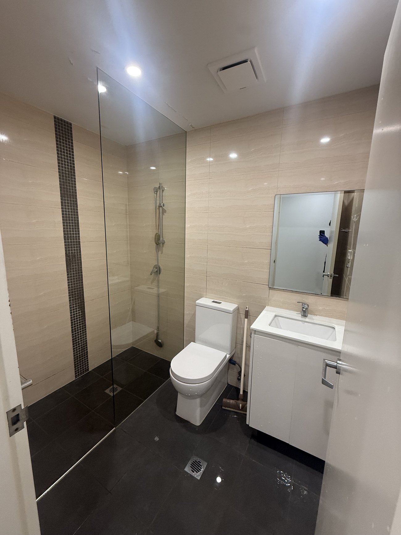 Bathroom cleaned by Ambit Cleaning Services in a Sydney property